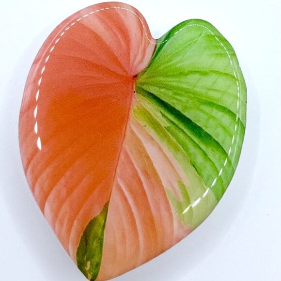 Plant Lovers Pink Green Tropical Leaf Strong Stick Phone Grip Holder Stand New - Picture 1 of 3